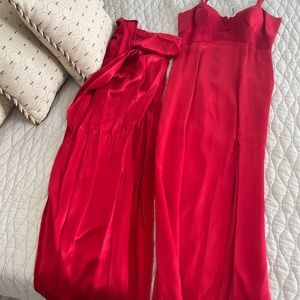 Full length glamour dress with long matching wrap